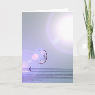 Tarjeta de felicitación a solas de Kiteboard