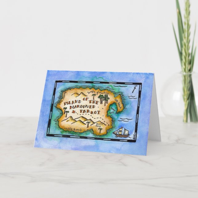 Tarjeta de felicitación abandonada del mapa del (Anverso)