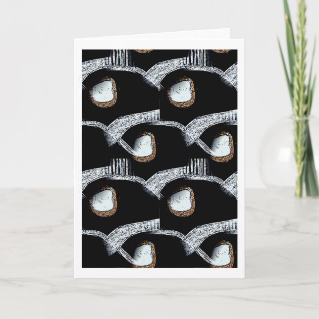 Tarjeta de felicitación abstracta africana (Anverso)