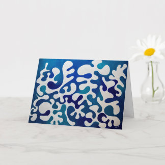 Tarjeta de felicitación abstracta azul para todas