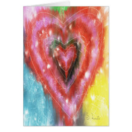 Tarjeta de felicitación abstracta del corazón