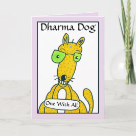 Tarjeta de felicitación aclarada del perro,