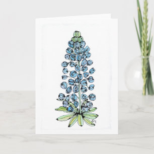 Tarjeta de felicitación - acuarela NGA - Texas Blu