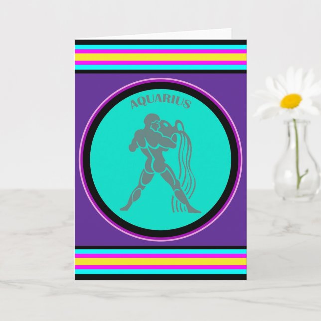 Tarjeta de Felicitación Acuario (Planta pequeña)