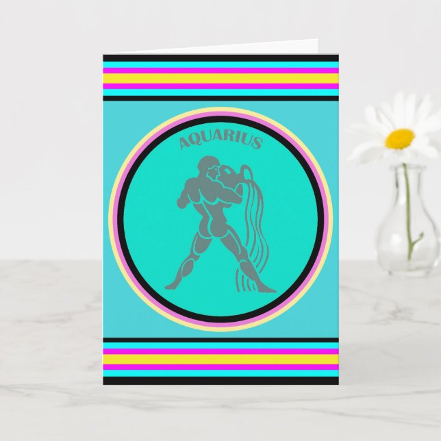 Tarjeta de felicitación Acuario (Planta pequeña)