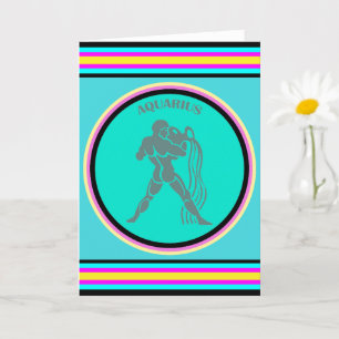 Tarjeta de felicitación Acuario