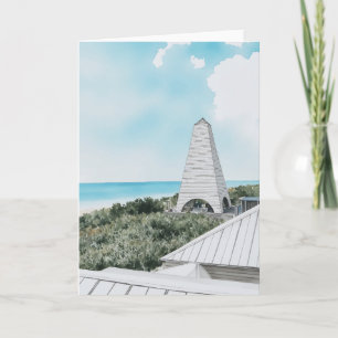 Tarjeta de felicitación acuática Seaside 30A Flori