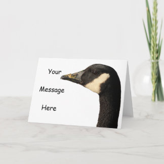 Tarjeta de felicitación adaptable de la cabeza del