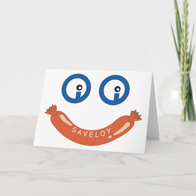 Tarjeta de felicitación "ADAPTABLE" del embutido (Anverso)