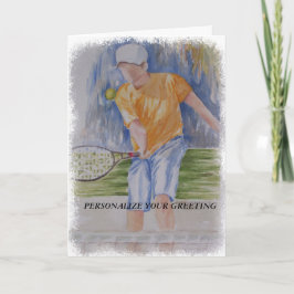 TARJETA DE FELICITACIÓN ADAPTABLE DEL TENIS