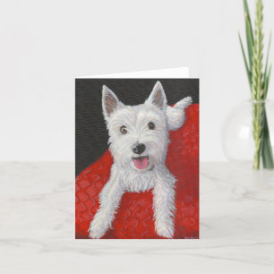 Tarjeta de felicitación adorable de Westie