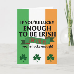 Tarjeta de Felicitación Afortunado de Ser Irlandés