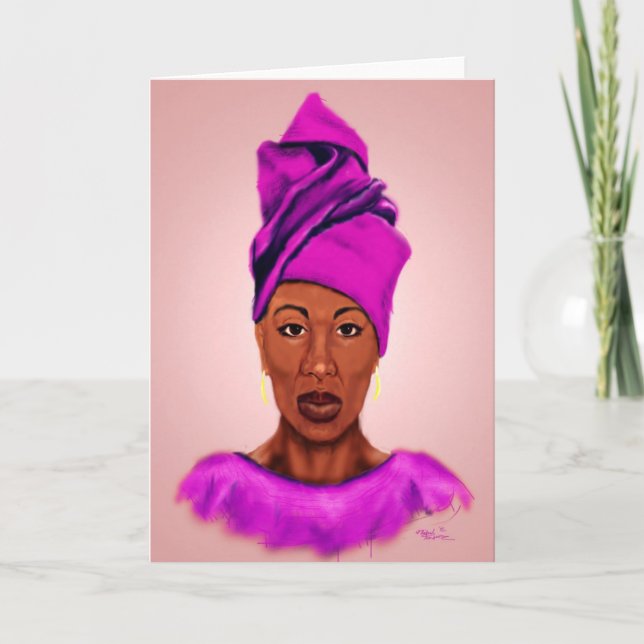 Tarjeta de felicitación africana de la reina (Anverso)