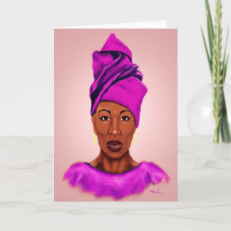 Tarjeta de felicitación africana de la reina