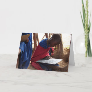 Tarjeta de felicitación africana del estudiante