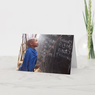 Tarjeta de felicitación africana del profesor