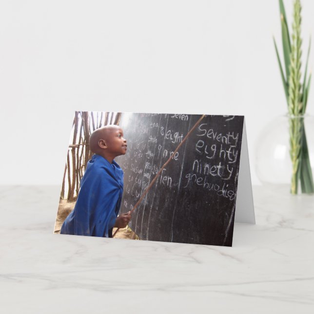 Tarjeta de felicitación africana del profesor (Anverso)