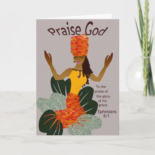 Tarjeta de felicitación afroamericana (Anverso)