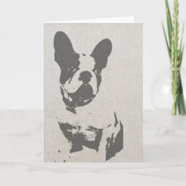 Tarjeta de felicitación al Bulldog francés