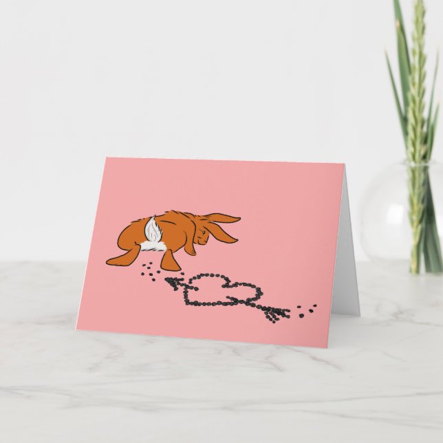 Tarjeta de felicitación al corazón de poop de cone (Anverso)