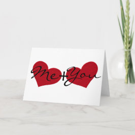 Tarjeta de felicitación al corazón de tu El día de