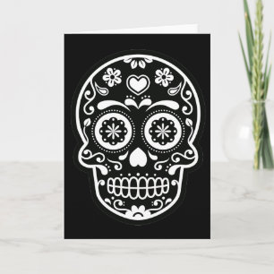 Tarjeta de felicitación al corazón del cráneo del