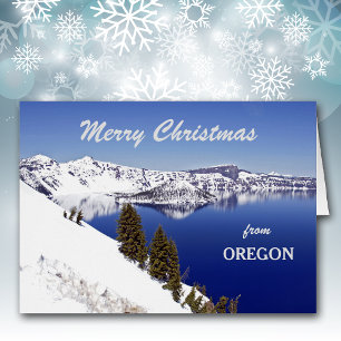 Tarjeta de felicitación al cráter del lago Oregon