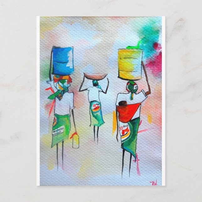 Tarjeta de felicitación al estilo africano (Anverso)