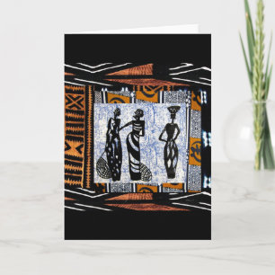 Tarjeta de felicitación al estilo africano