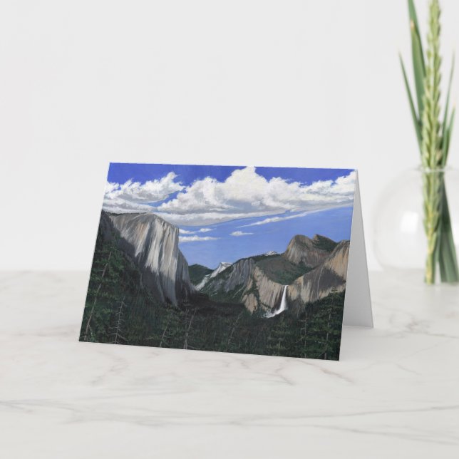 Tarjeta de felicitación al Parque Nacional Yosemit (Anverso)