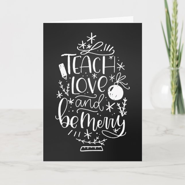 Tarjeta de felicitación al profesor navidad (Anverso)