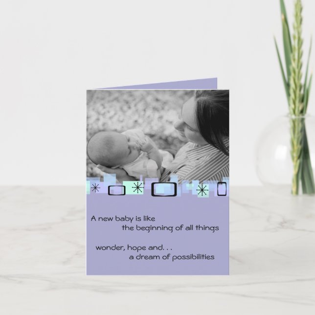 Tarjeta de felicitación al Recién nacido (Anverso)