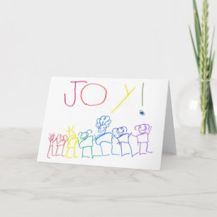 Tarjeta de felicitación alegre de la gente