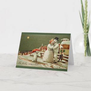 Tarjeta de felicitación alemana del Año Nuevo del