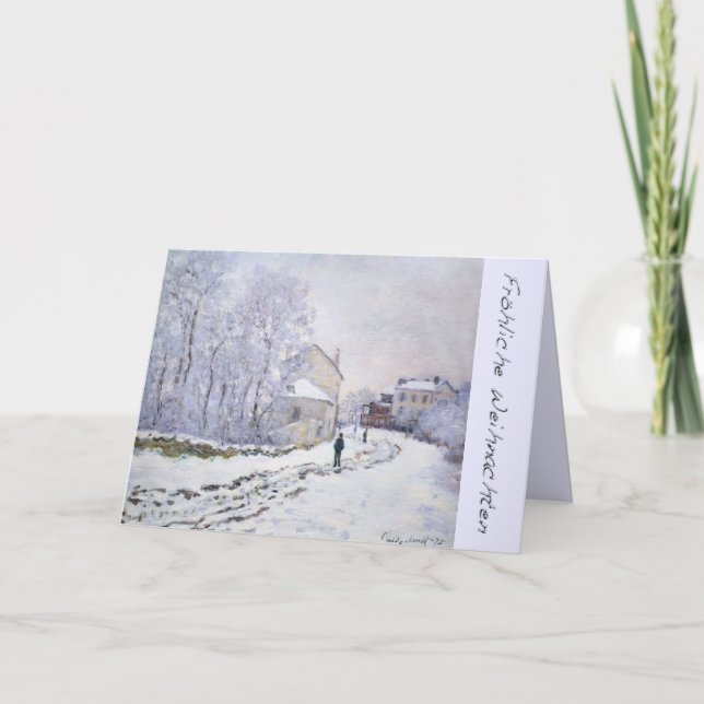 Tarjeta de felicitación alemana Fröhliche Weihnach (Anverso)