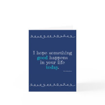 Tarjeta de felicitación algo bueno