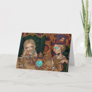 Tarjeta de felicitación "Alice and the Mad Hatter"