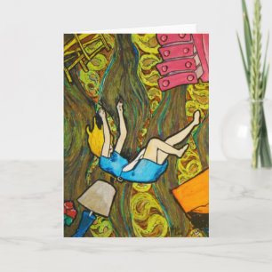 Tarjeta de felicitación Alice Falling