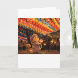 Tarjeta de felicitación Alma bajo el cielo de lint