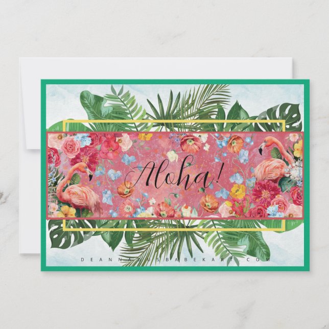 Tarjeta de felicitación Aloha (Anverso)
