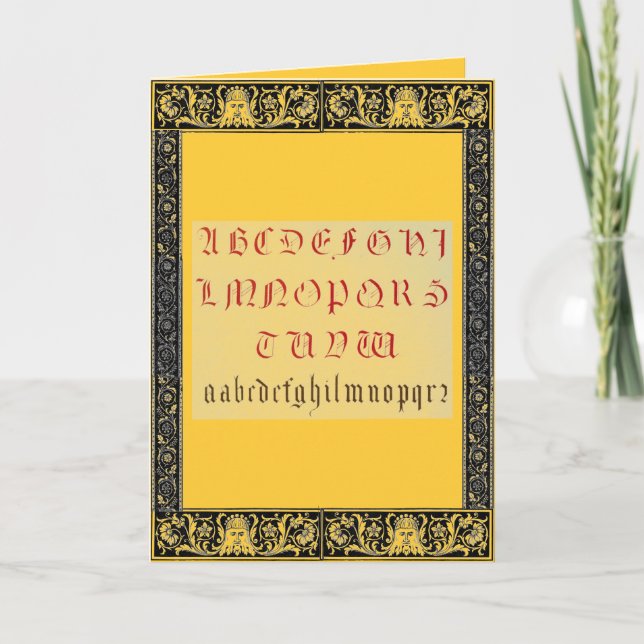 Tarjeta de felicitación Alphabet (Anverso)