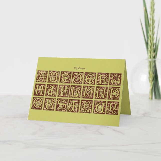 Tarjeta de felicitación Alphabet (Anverso)