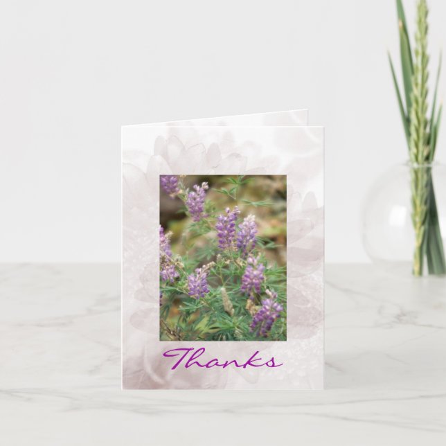 Tarjeta de felicitación alpina de las flores (Anverso)