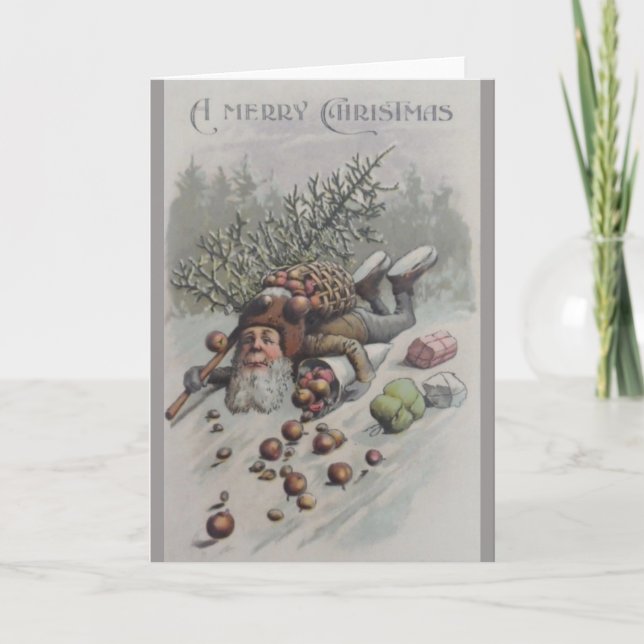 Tarjeta de felicitación alpina del navidad del (Anverso)