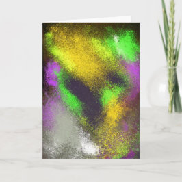 Tarjeta de felicitación amarilla de los Clusters