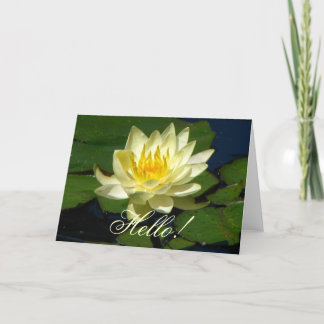 Tarjeta de felicitación amarilla de Waterlily