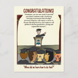 Tarjeta de Felicitación Amarilla para Graduados