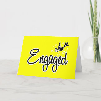 Tarjeta de felicitación amarillo comprometido