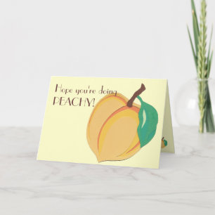 Tarjeta de felicitación amelocotonada