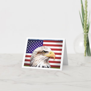 Tarjeta de felicitación American Flag Eagle Patrio